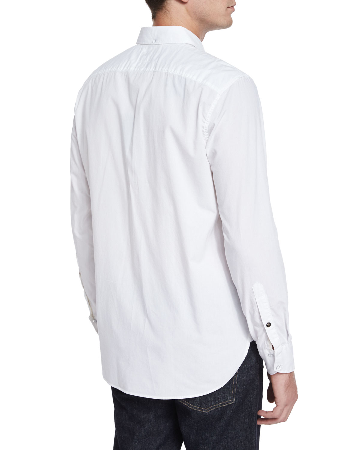 Solid Long-Sleeve Sport Shirt