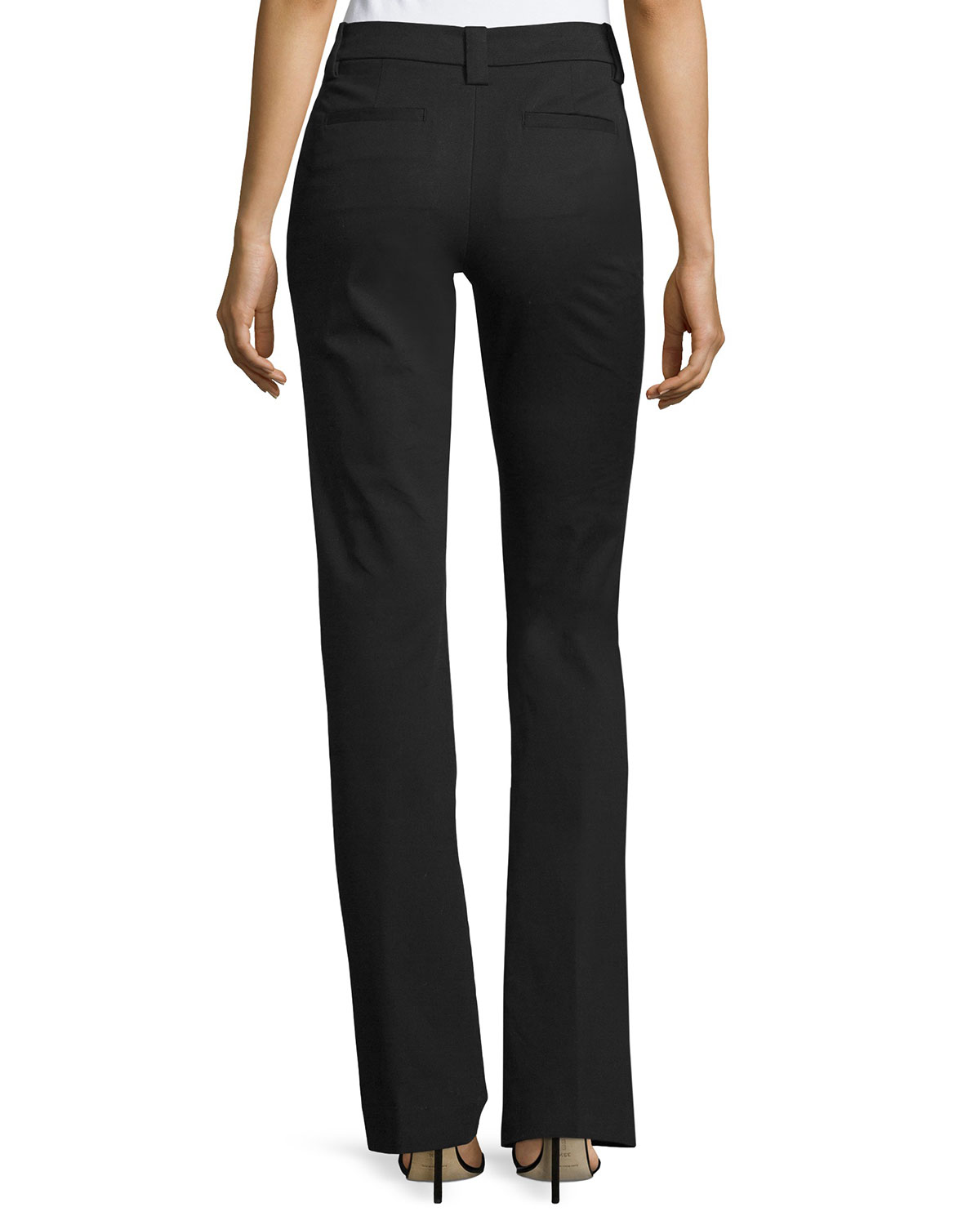 Joseph Boot-Cut Gabardine Pants, Black