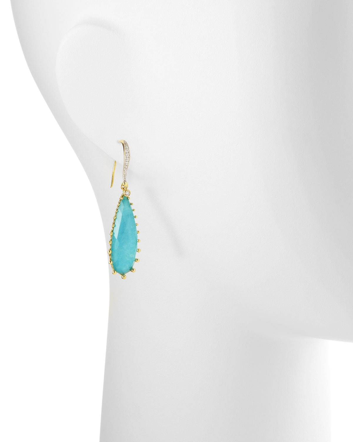 Tivoli Teardrop Turquoise & Diamond Earrings