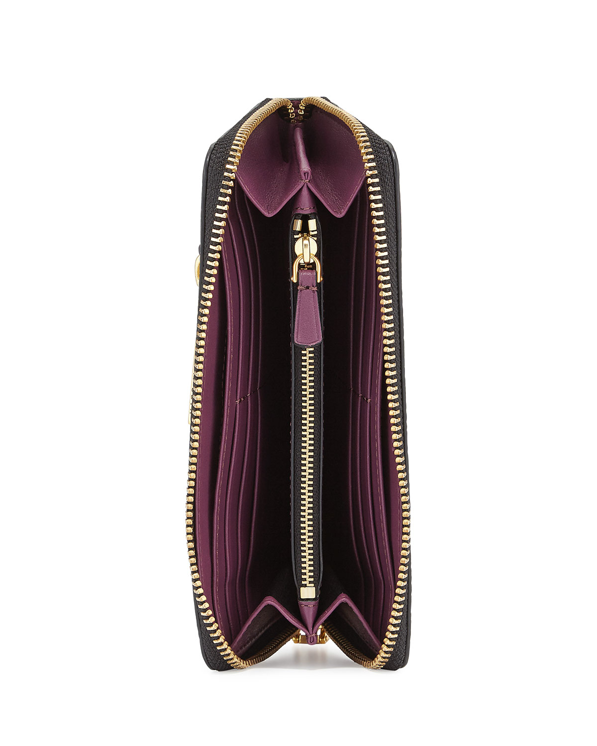 Gotham Leather Continental Wallet, Iris