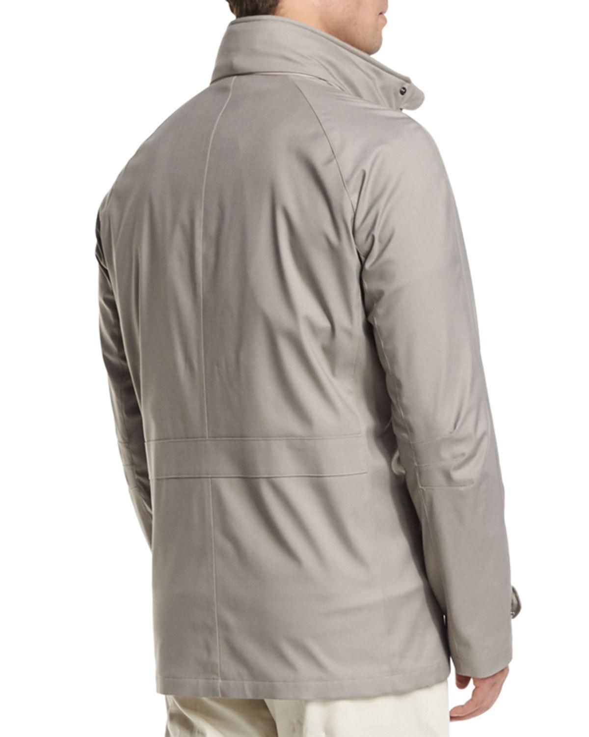 Cashmere-Blend Tech Storm Jacket, Chateau