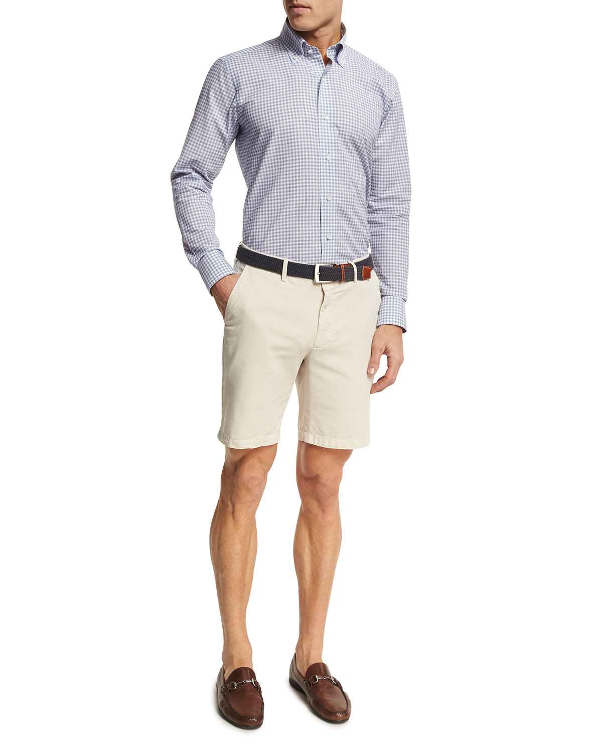 Côte d'Azur Check Sport Shirt, Blue