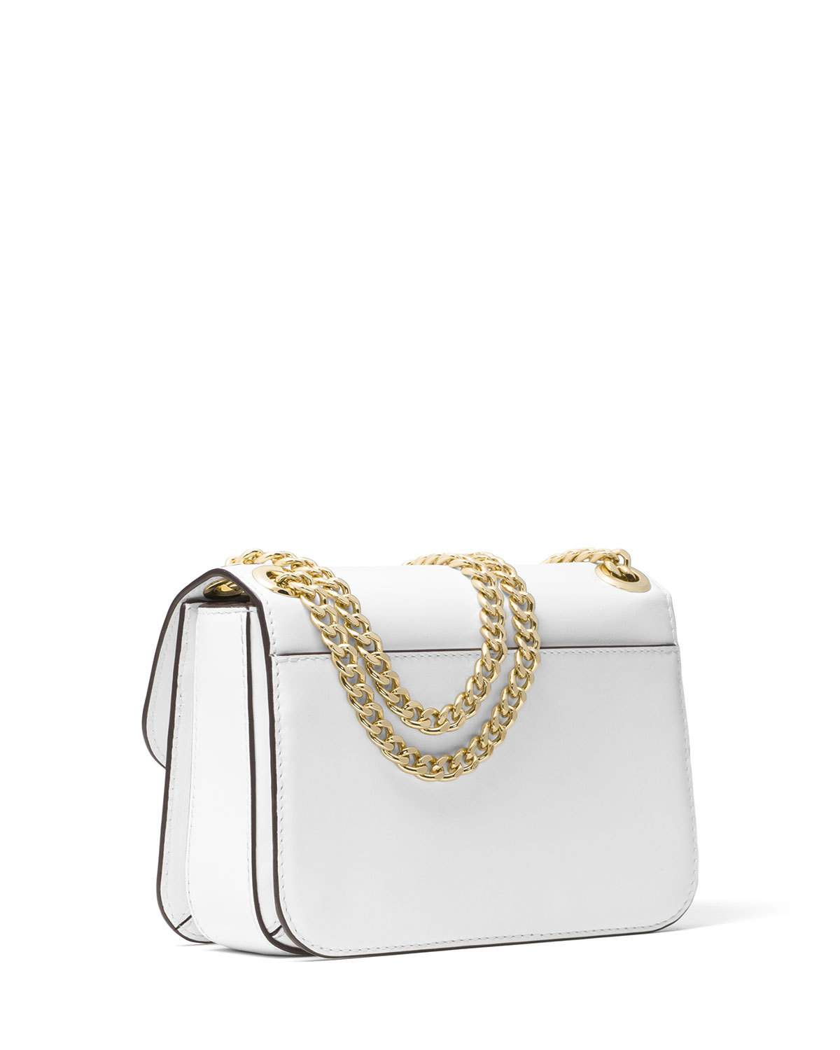 Sloan Editor Medium Floral Shoulder Bag, White