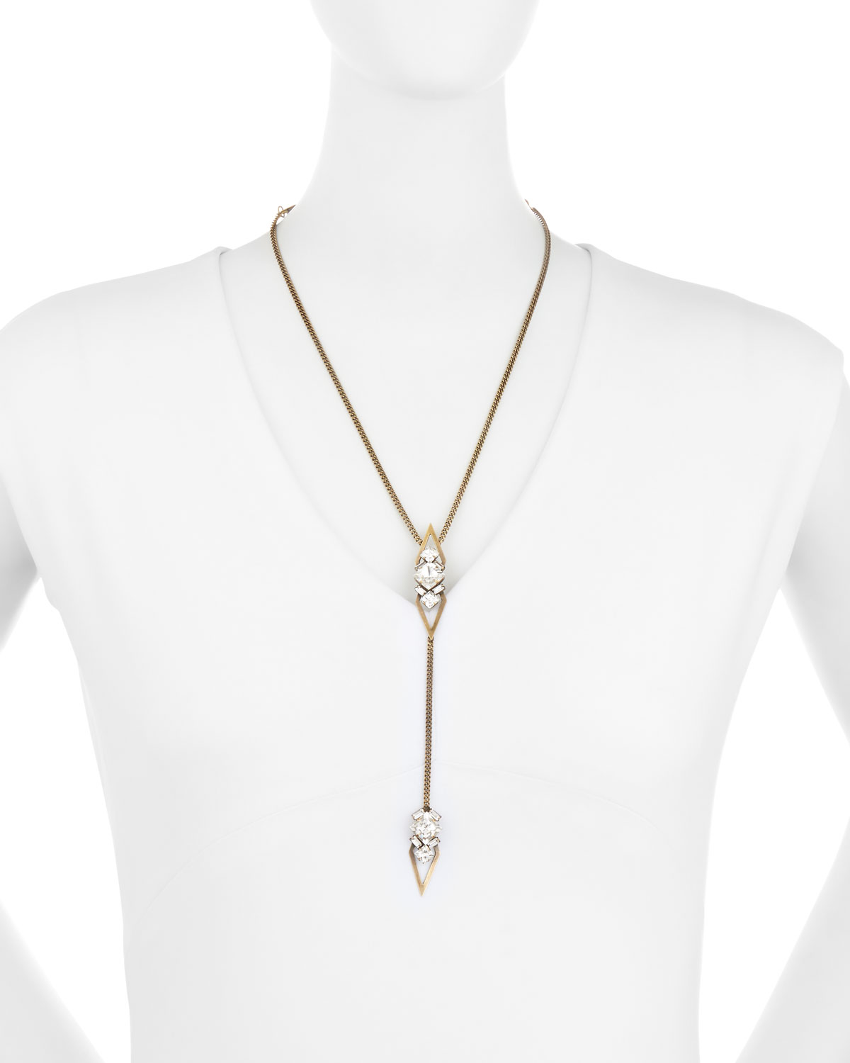 Montana Crystal Lariat Necklace