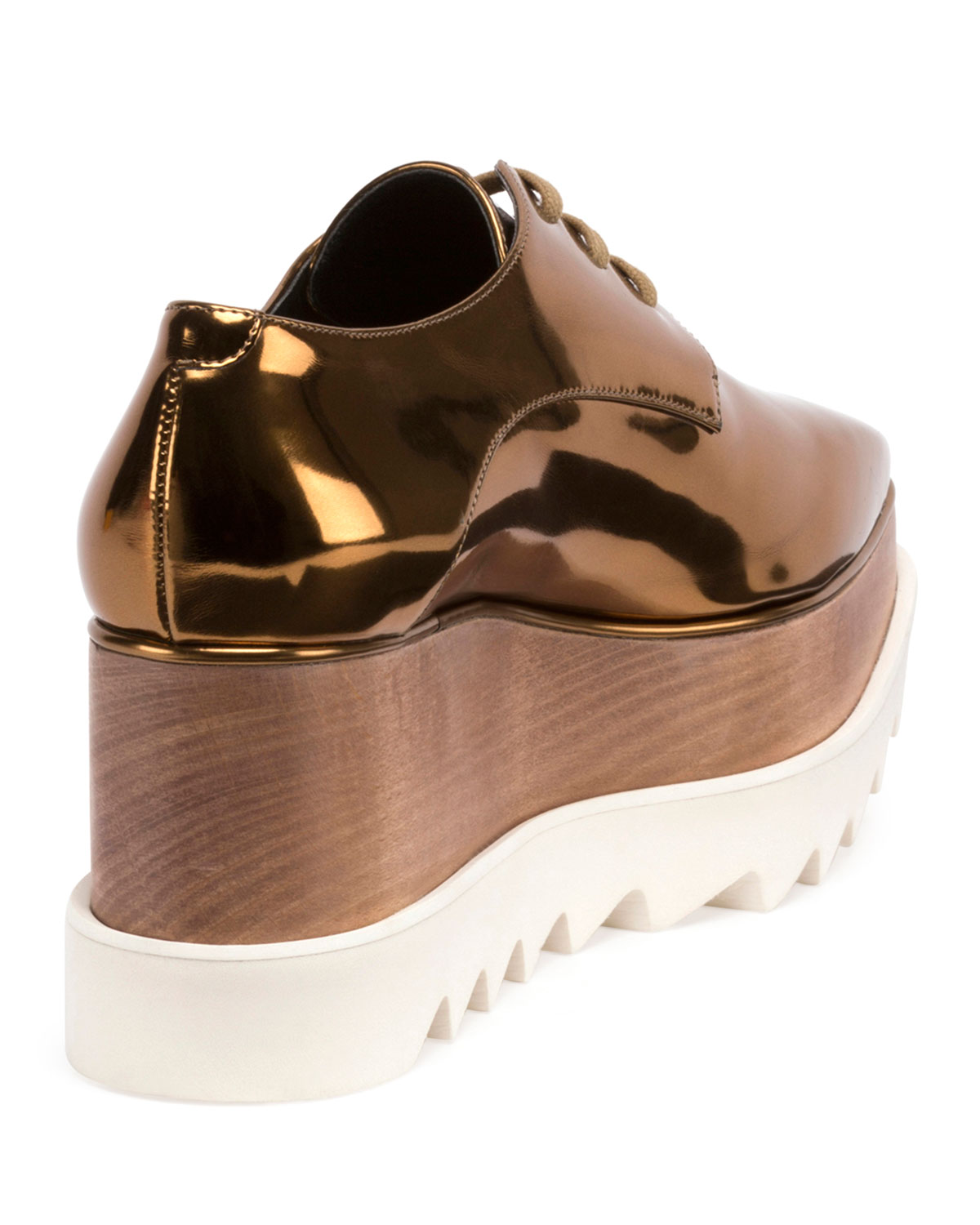 Elyse Metallic Platform Creeper, Old Gold