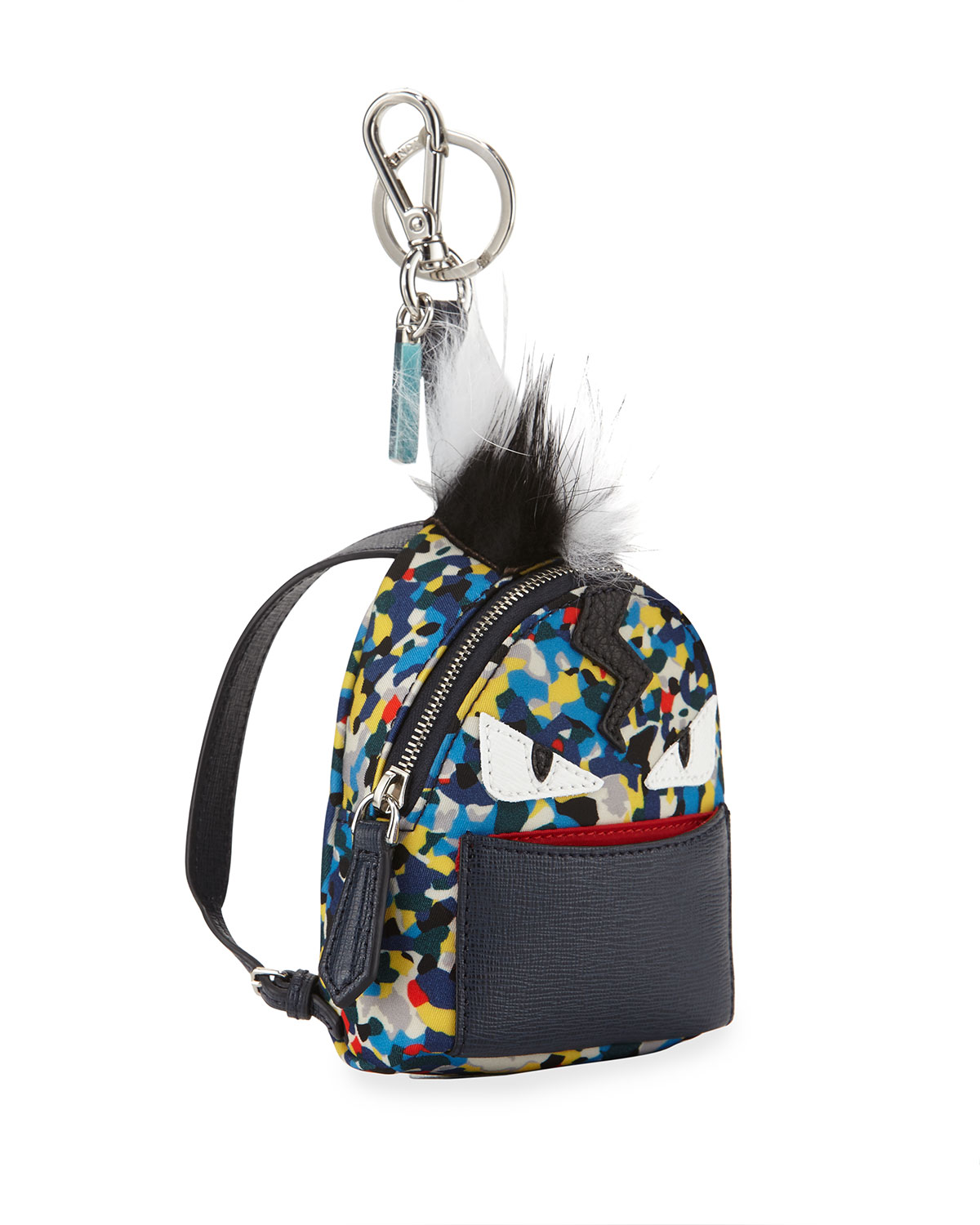 Confetti-Print Backpack-Shaped Charm for Bag/Briefcase