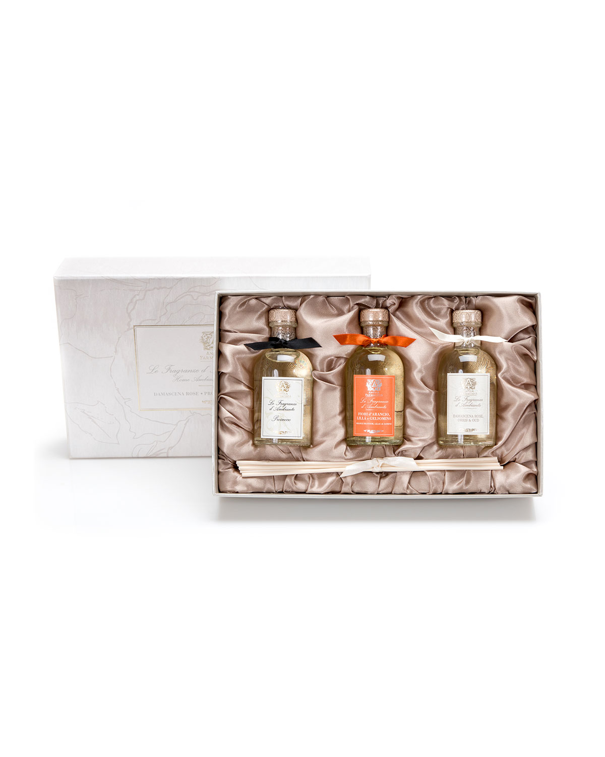 Collection of 3 Home Ambiance Diffusers: Prosecco, Rose and Orange Blossom, 3 x 100 mL