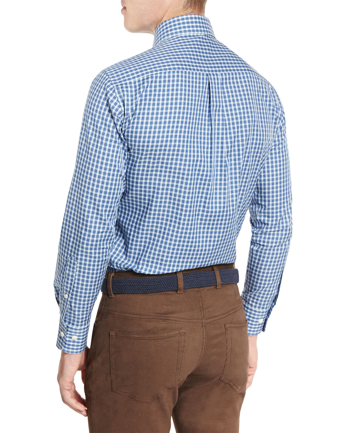 San Juan Gingham Oxford Shirt, Hawaiian Blue