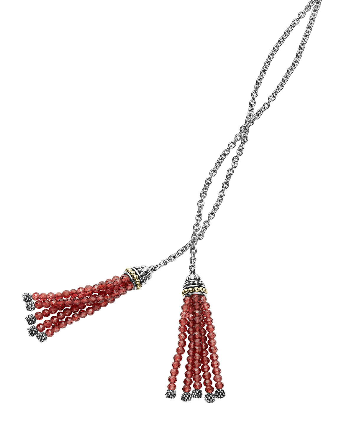 Icon Caviar Tassel Lariat Necklace