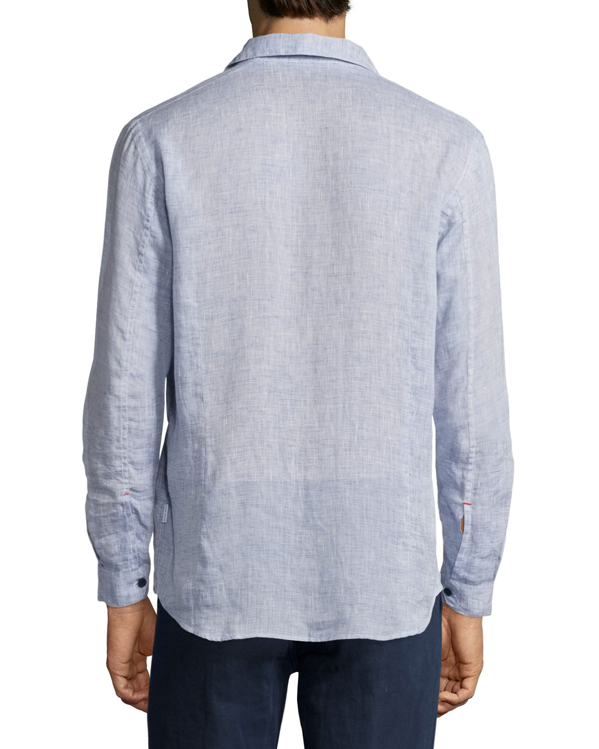 Morton Tailored Long-Sleeve Shirt, Navy