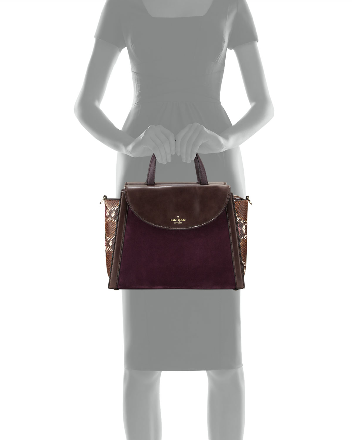 cobble hill luxe adrien satchel bag, bordeaux