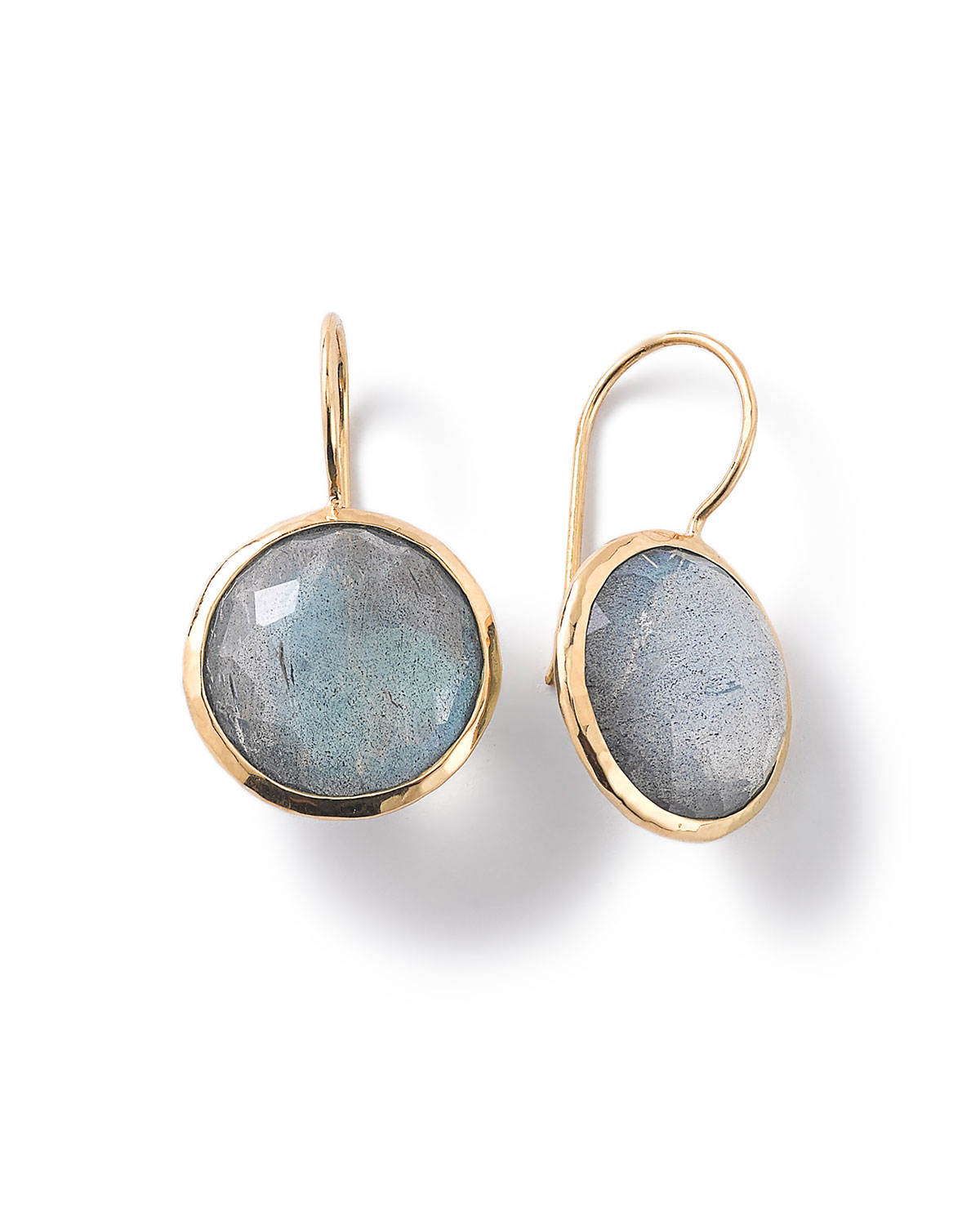 18k Gold Lollipop Drop Earrings, Blue