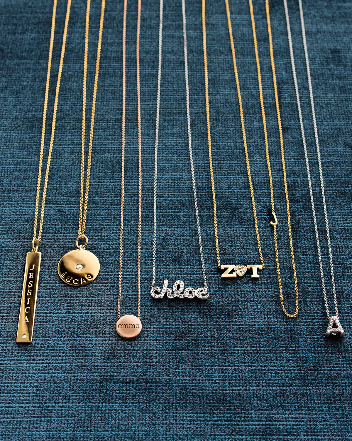 14k Yellow Gold Mini Letter Necklace