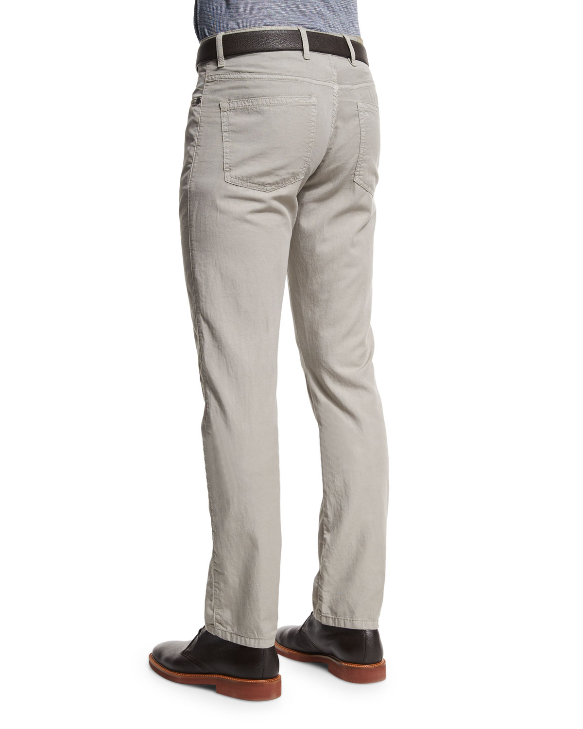 Five-Pocket Cotton-Blend Pants, Camel