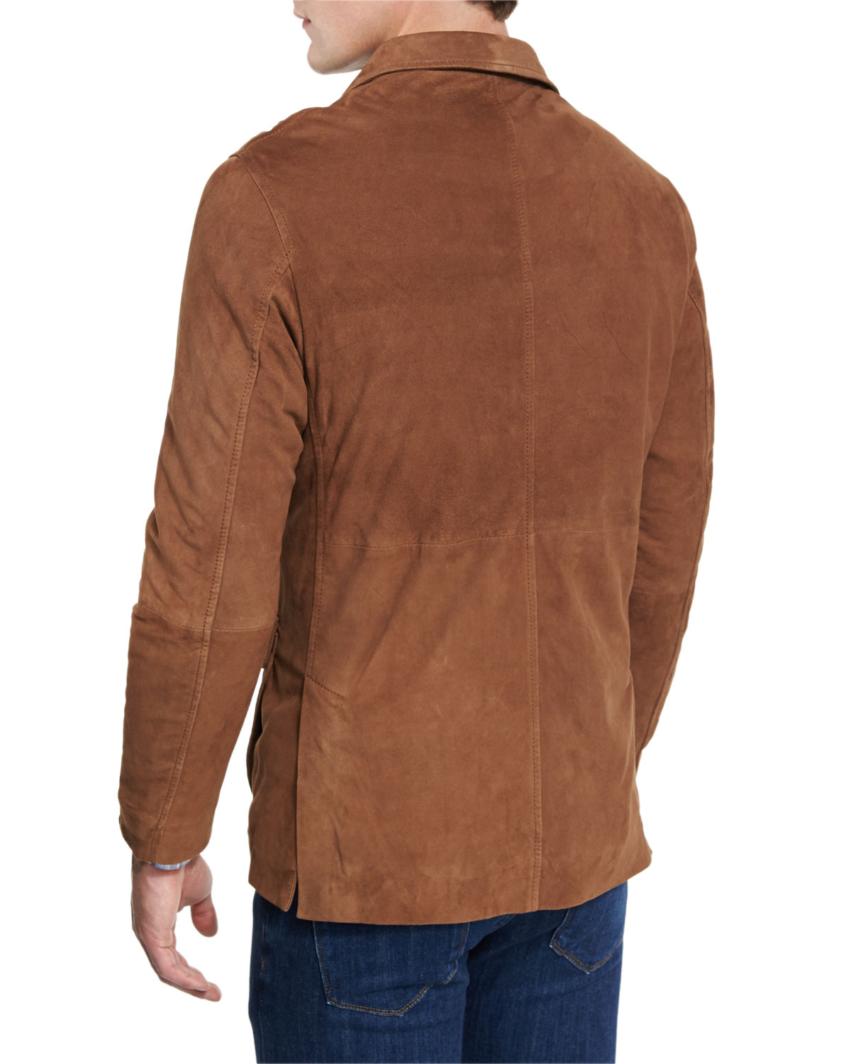 Fairfield Suede Three-Button Blazer