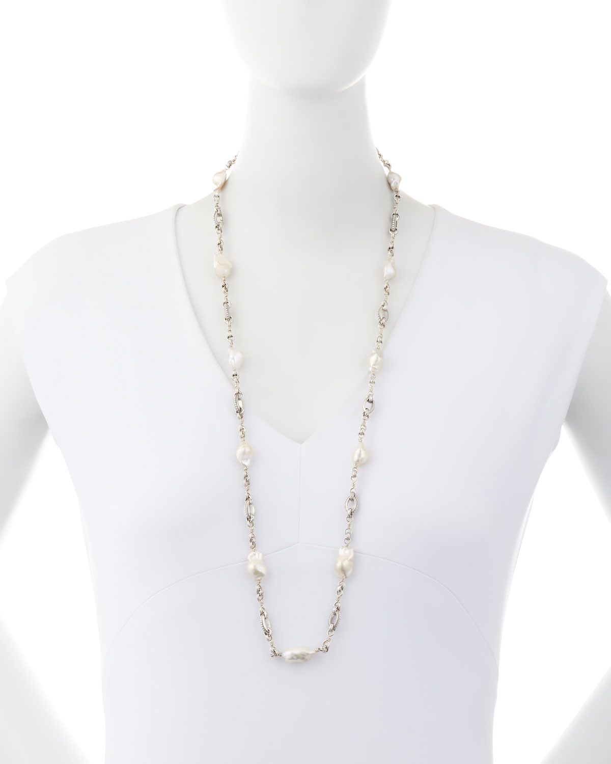 Baroque Pearl Necklace, 35"