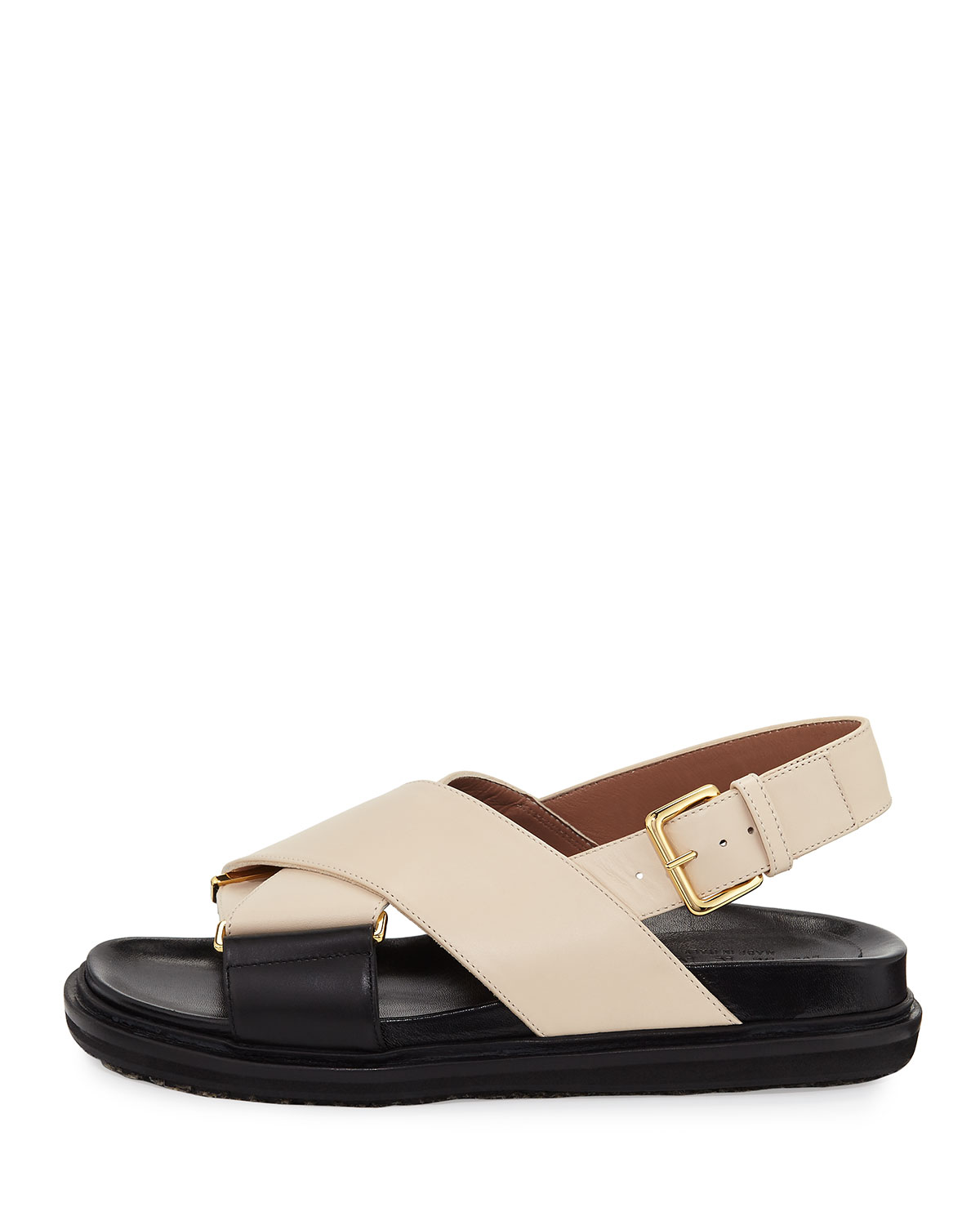 Leather Crisscross Slingback Sandal