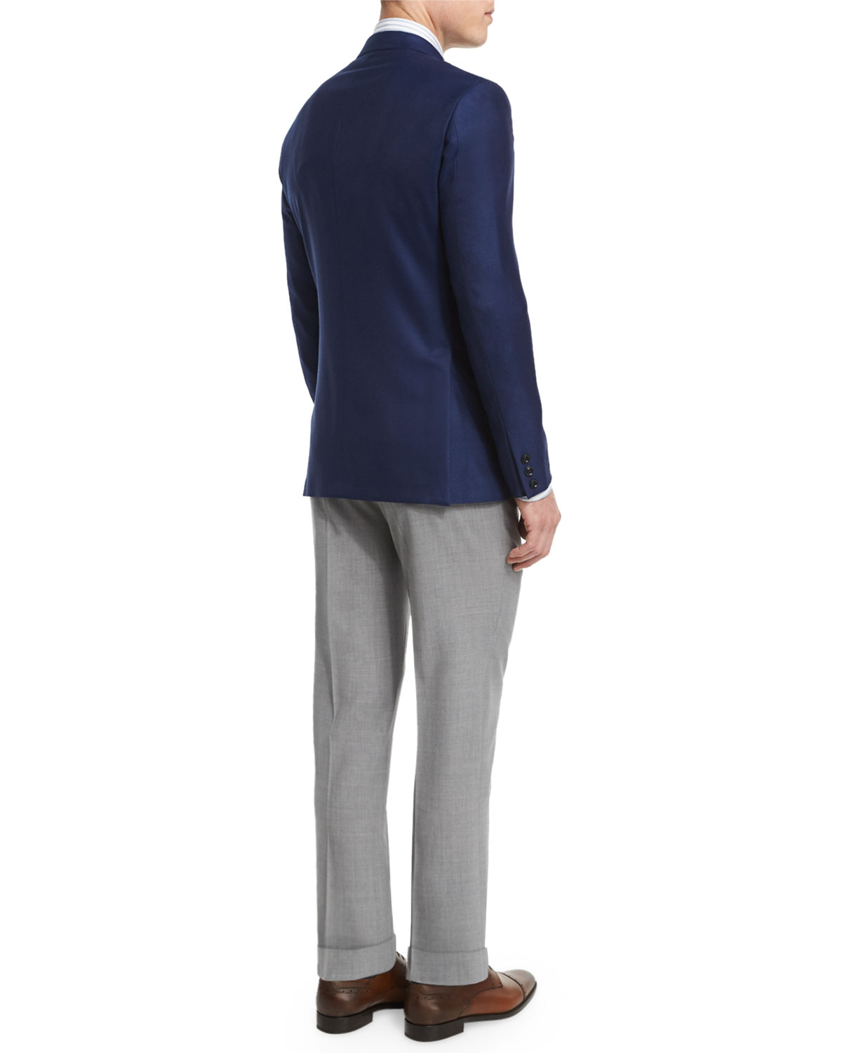 Two-Button Wool Blazer, Royal