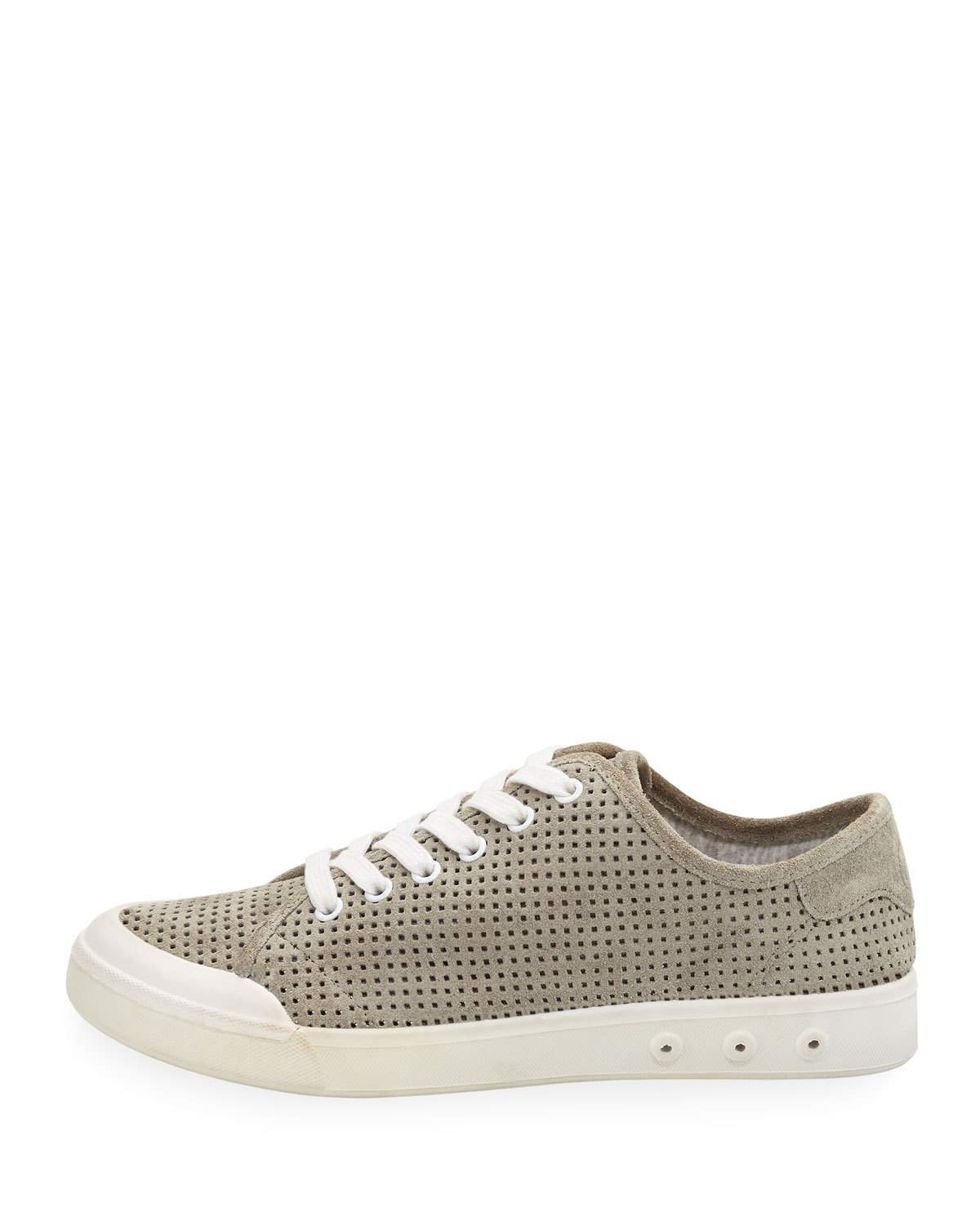 Standard Issue Perforated Suede Low-Top Sneaker, Gray