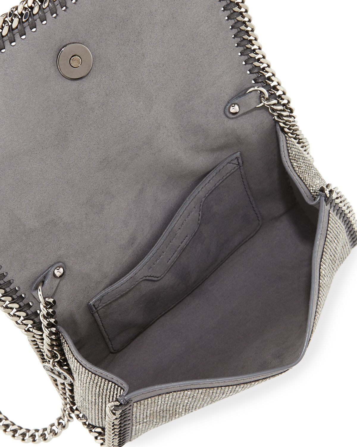 Falabella Crystal Crossbody Bag, Ruthenium