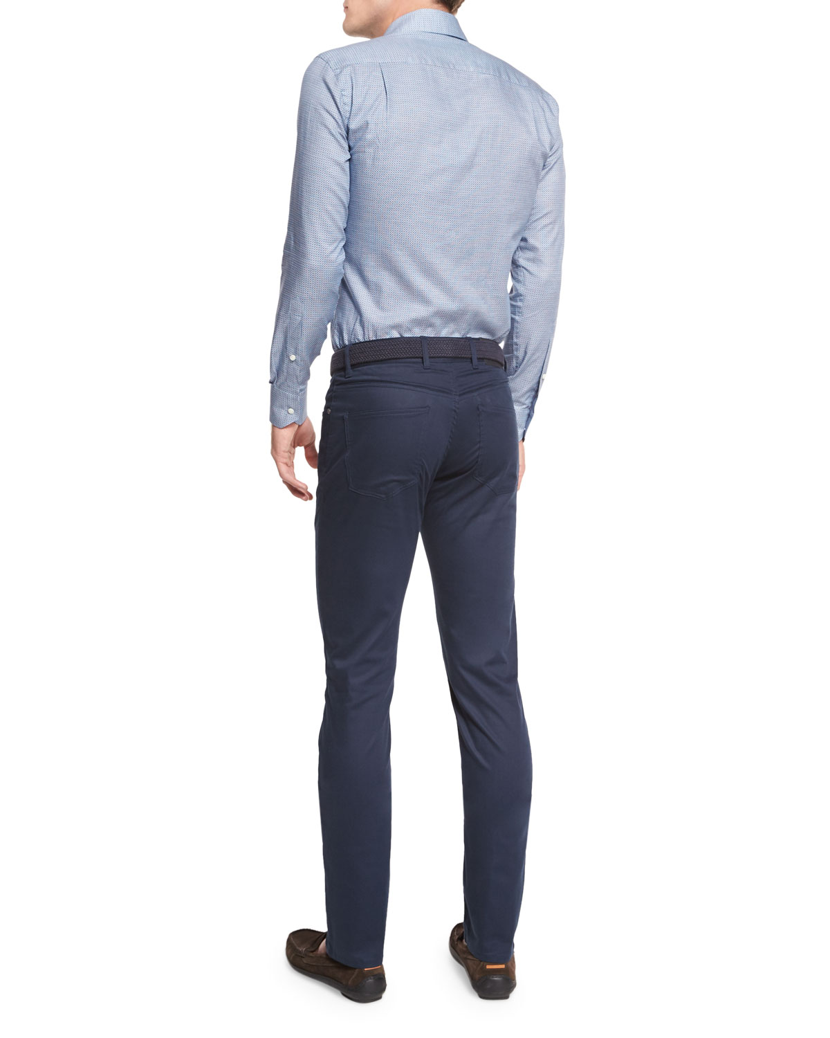 Regal Diamond-Print Sport Shirt, Imperial Turquoise