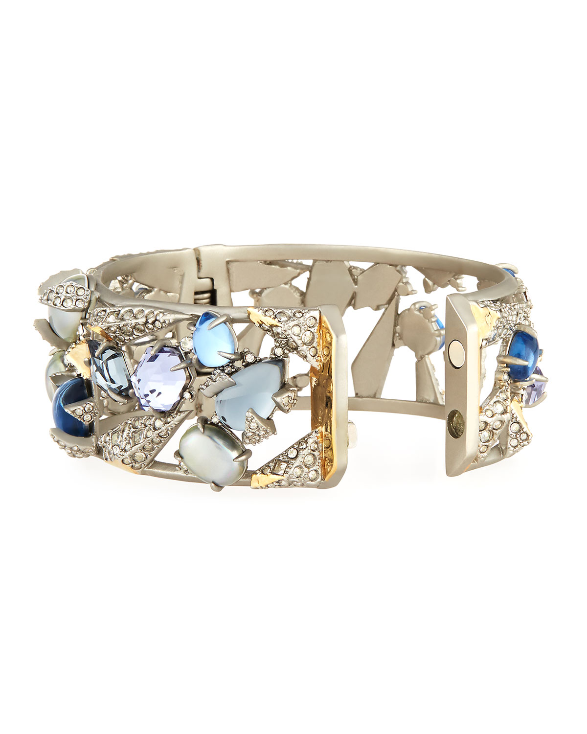 Crystal Mosaic Lace Cuff Bracelet