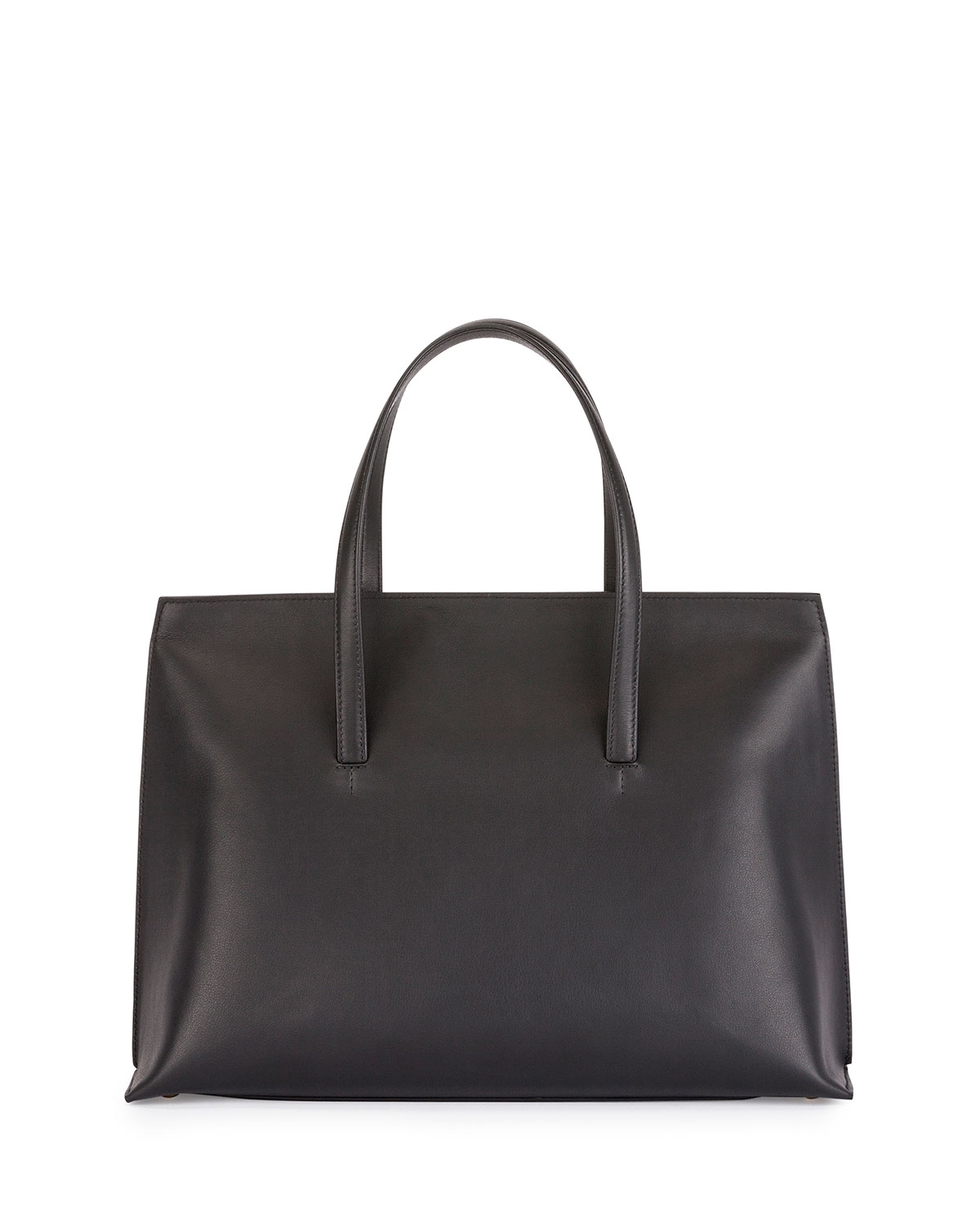 Serena Large Leather Tote Bag, Black