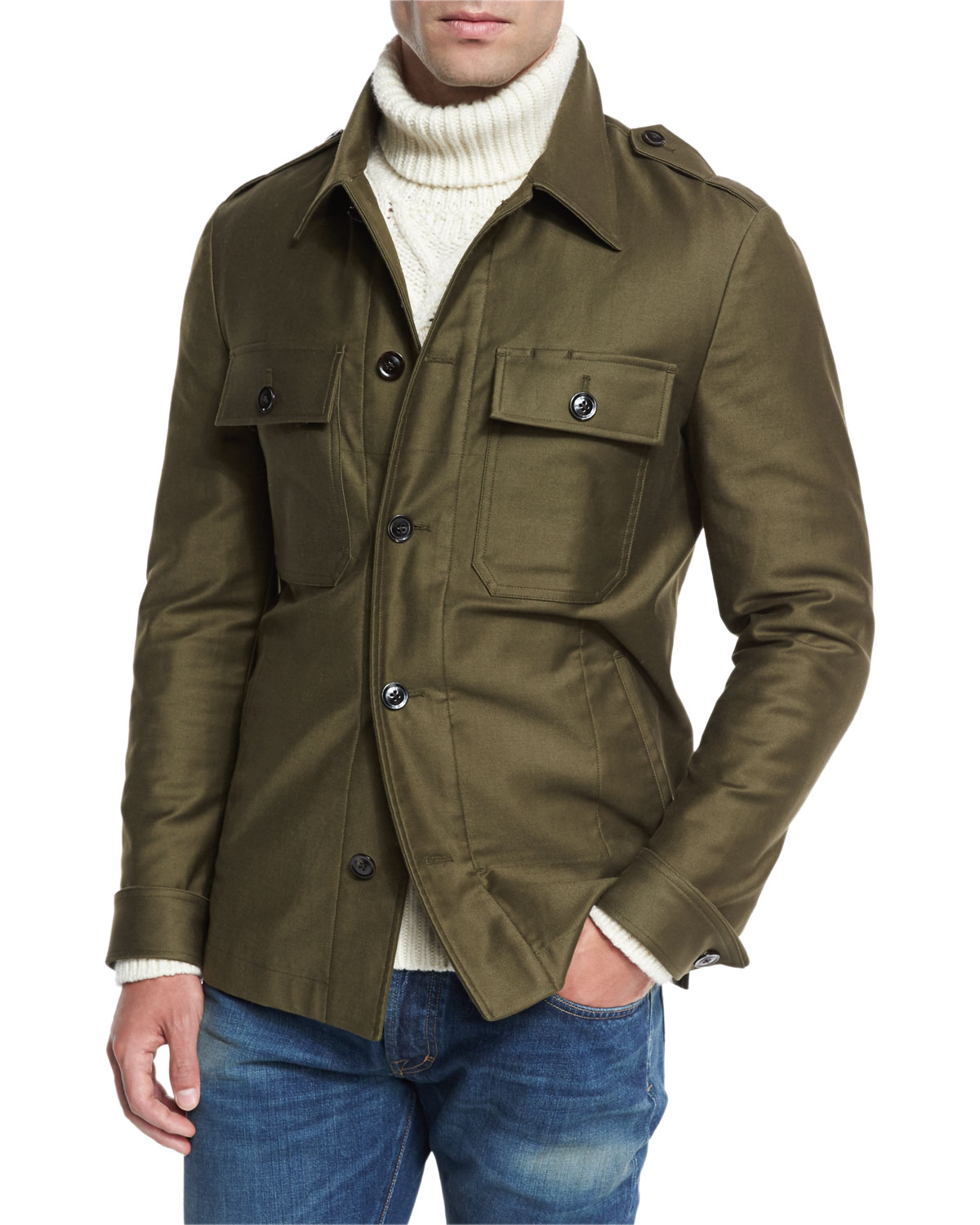 Protester Shirt Jacket, Olive