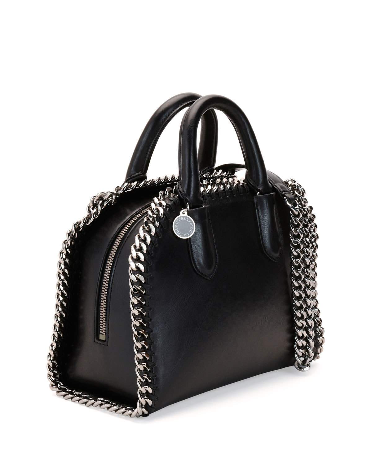 Falabella Mini Box Top-Handle Satchel Bag, Black