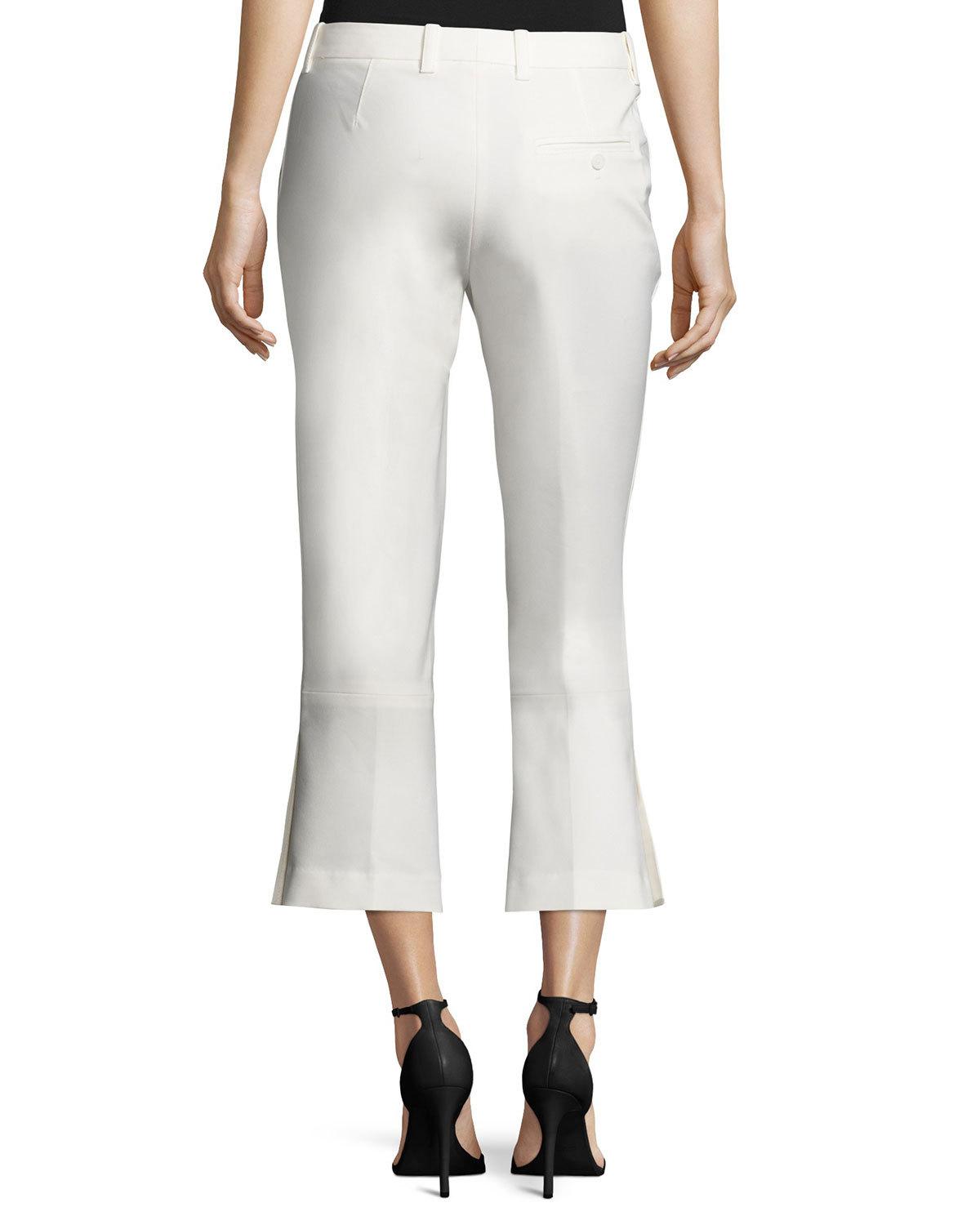 Cropped Kick Flare Pants, Antique White