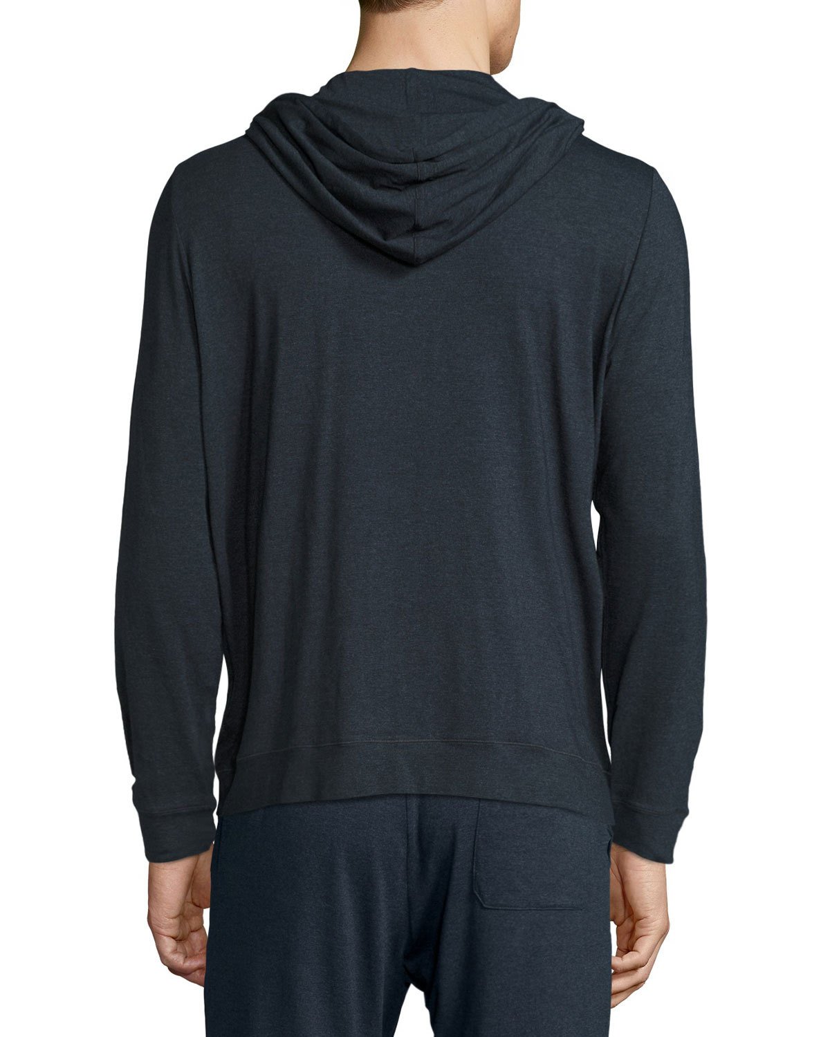 Jersey Front-Zip Hoodie, Charcoal