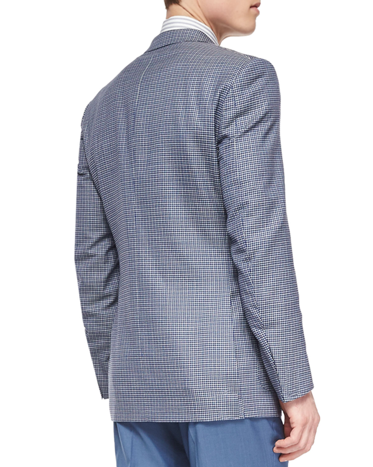 Woven Wool Check Blazer