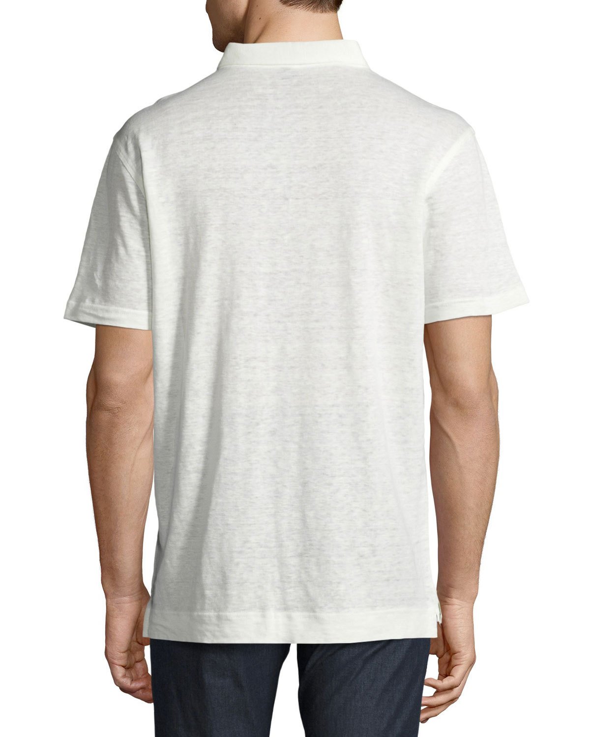 Summertime Linen Polo Shirt, White