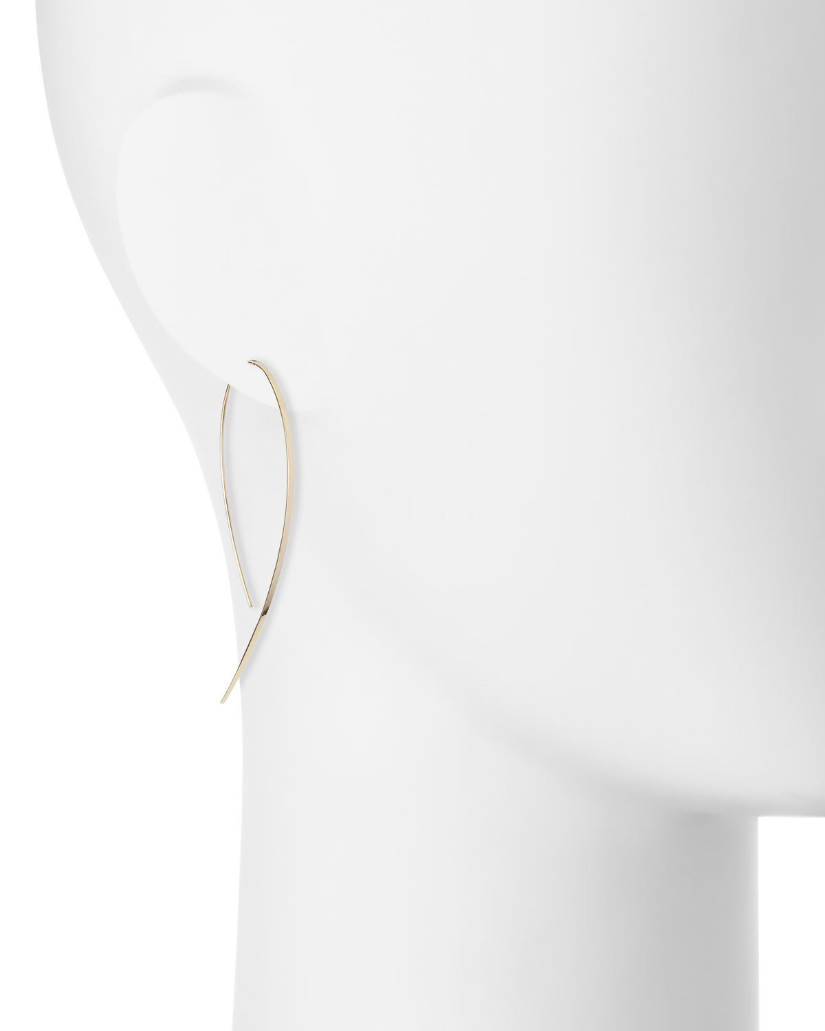 Small Flat Hook-On Hoop Earrings