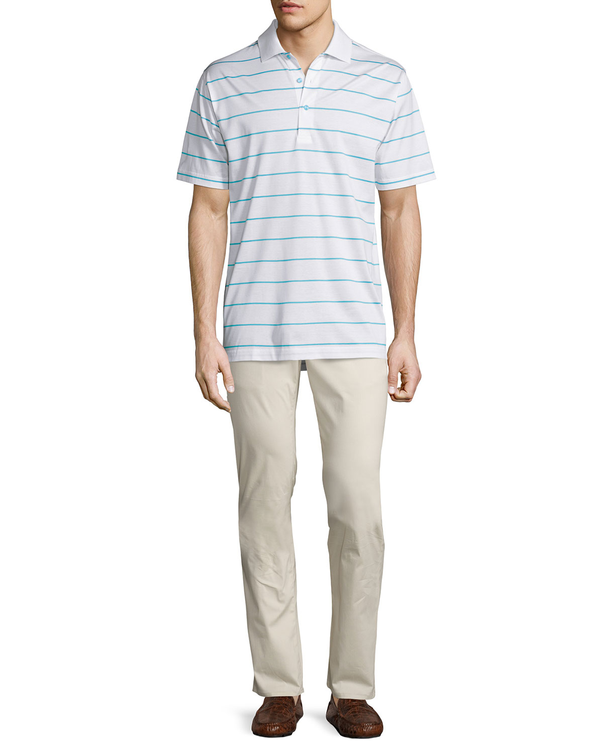 Collection Perfect Poplin 5-Pocket Pants, Khaki
