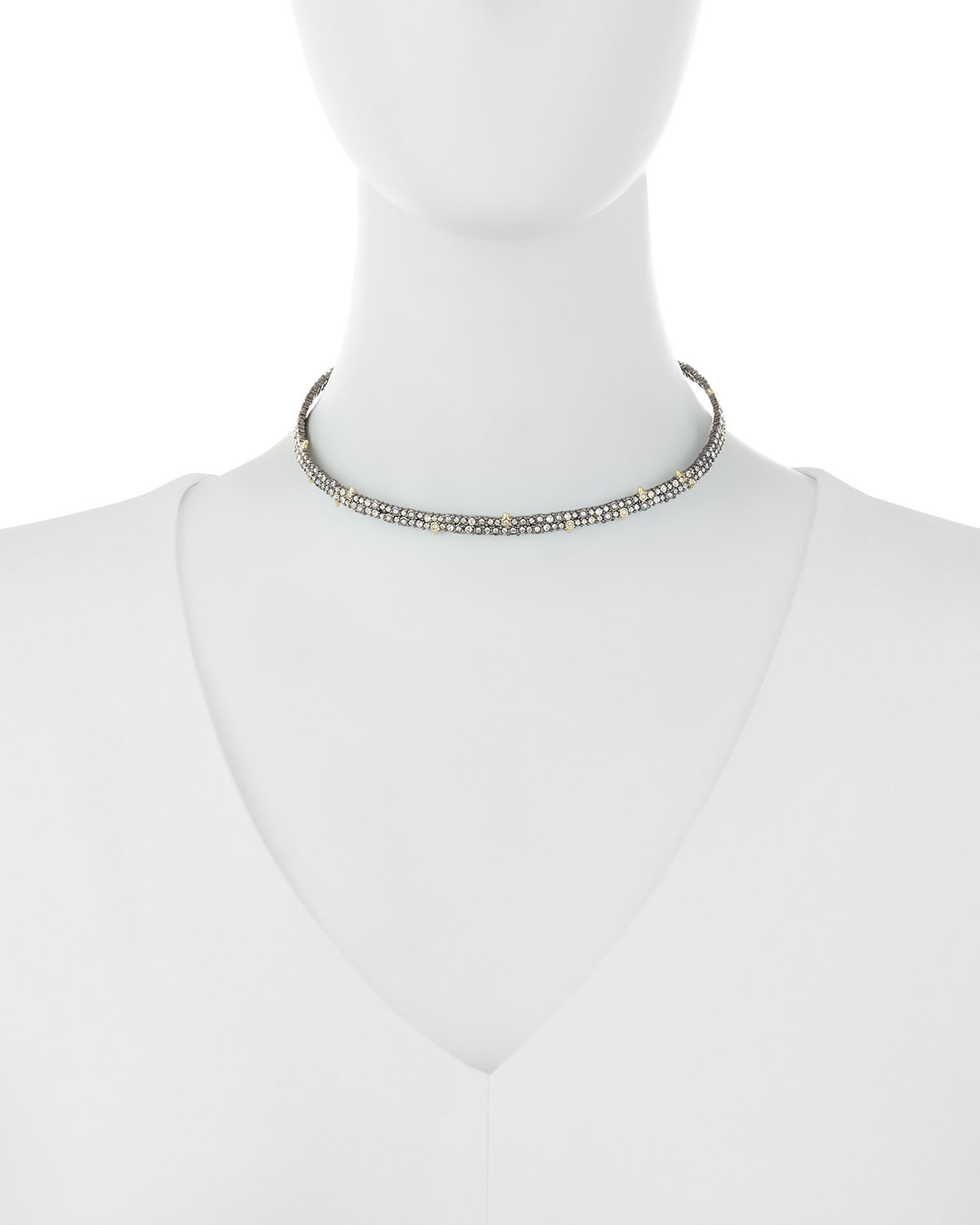 Crystal Spike Choker Necklace