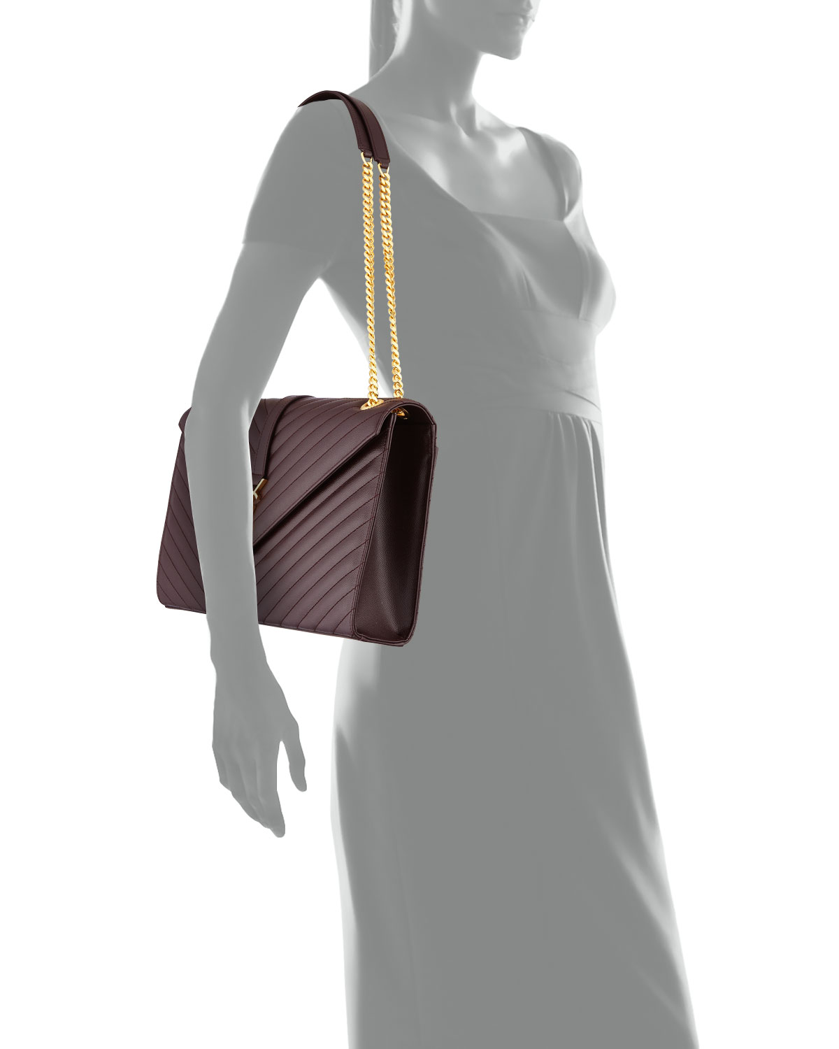 Monogram Large Kate Chain Shoulder Bag, Bordeaux