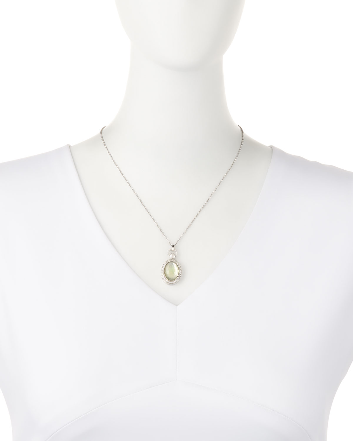 Sterling Silver Petite Doublet Locket Necklace