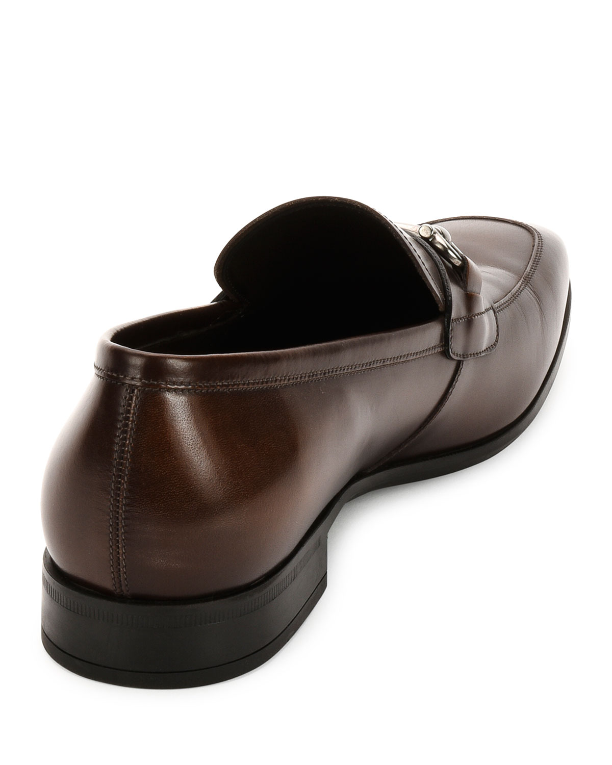 Giant Calfskin Gancini Loafer, Brown