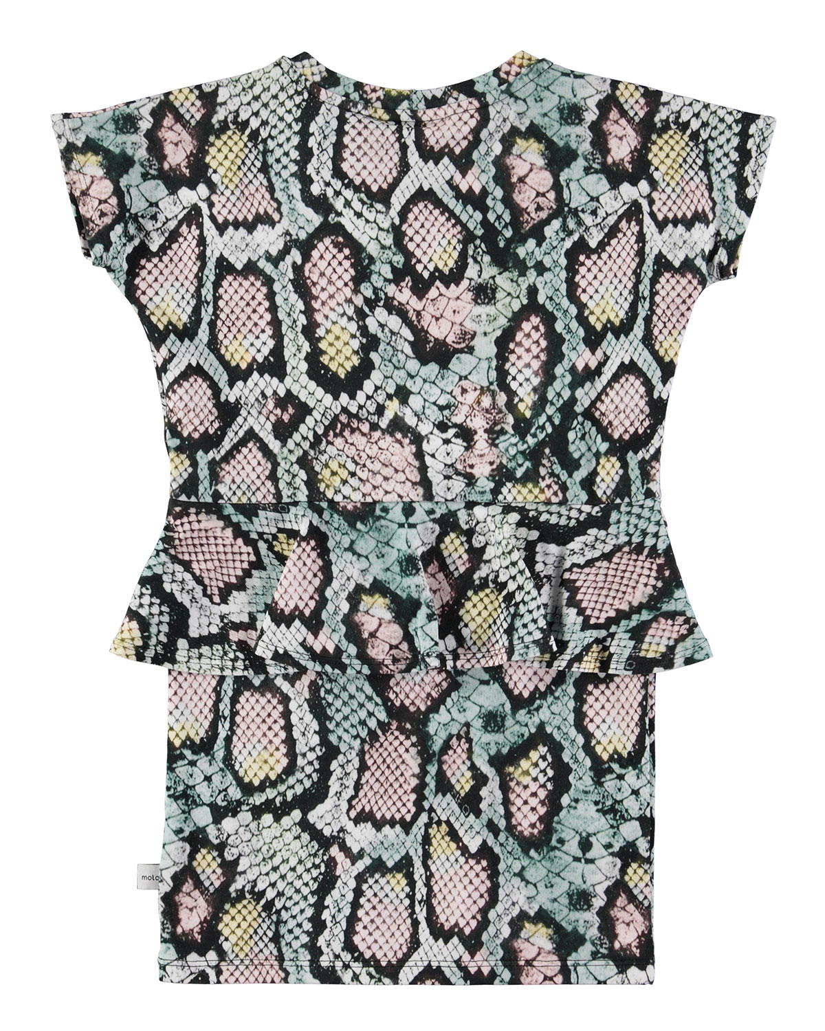 Christina Rattlesnake Peplum Dress, Multicolor, Size 3-12