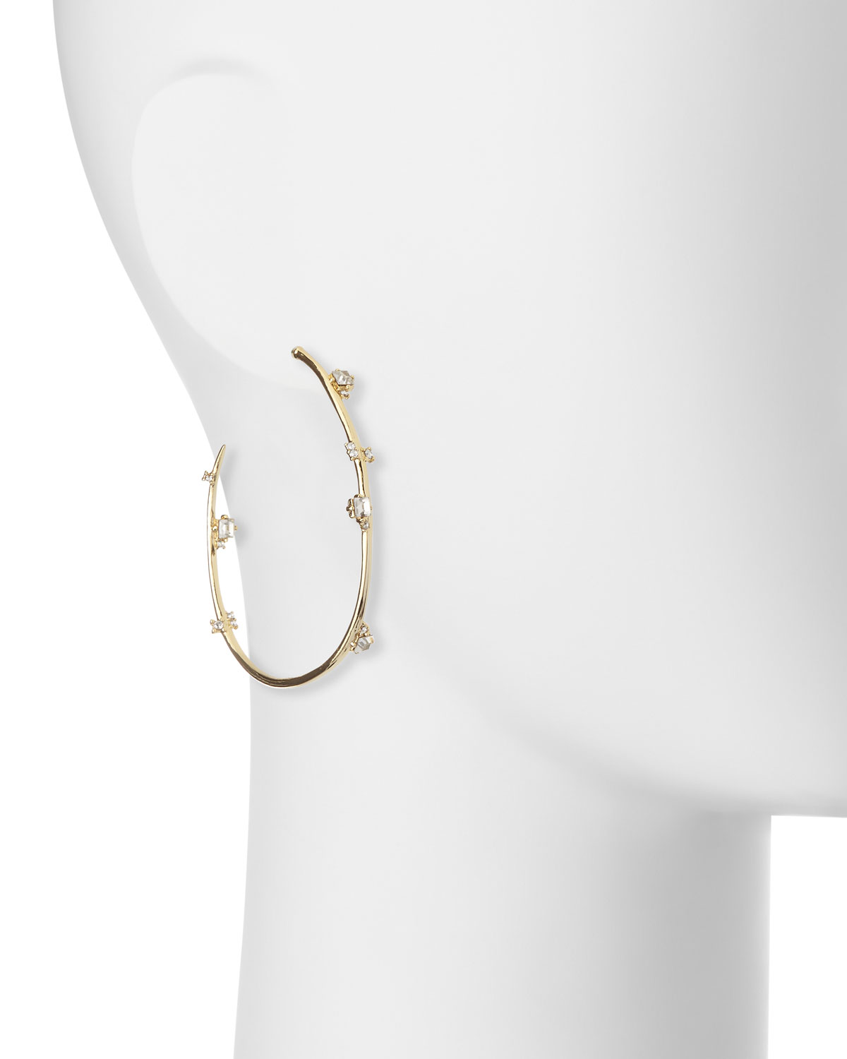 Jagged Crystal Hoop Earrings