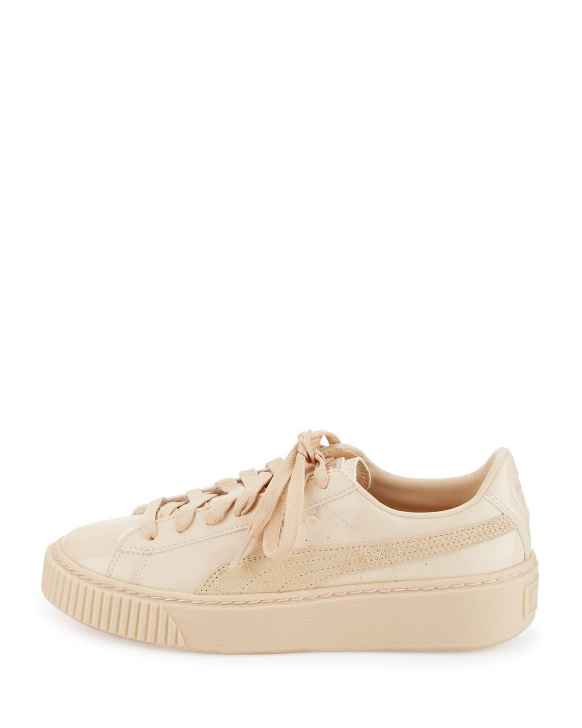 Basket Patent Platform Low-Top Sneaker, Frappe