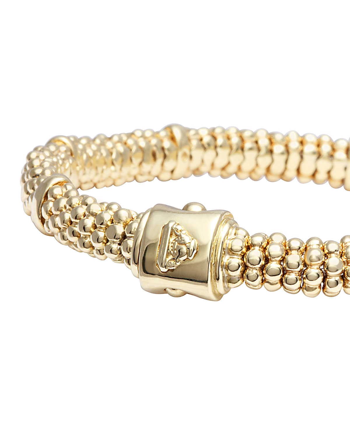 18k Gold Caviar Rope Bracelet, 6mm