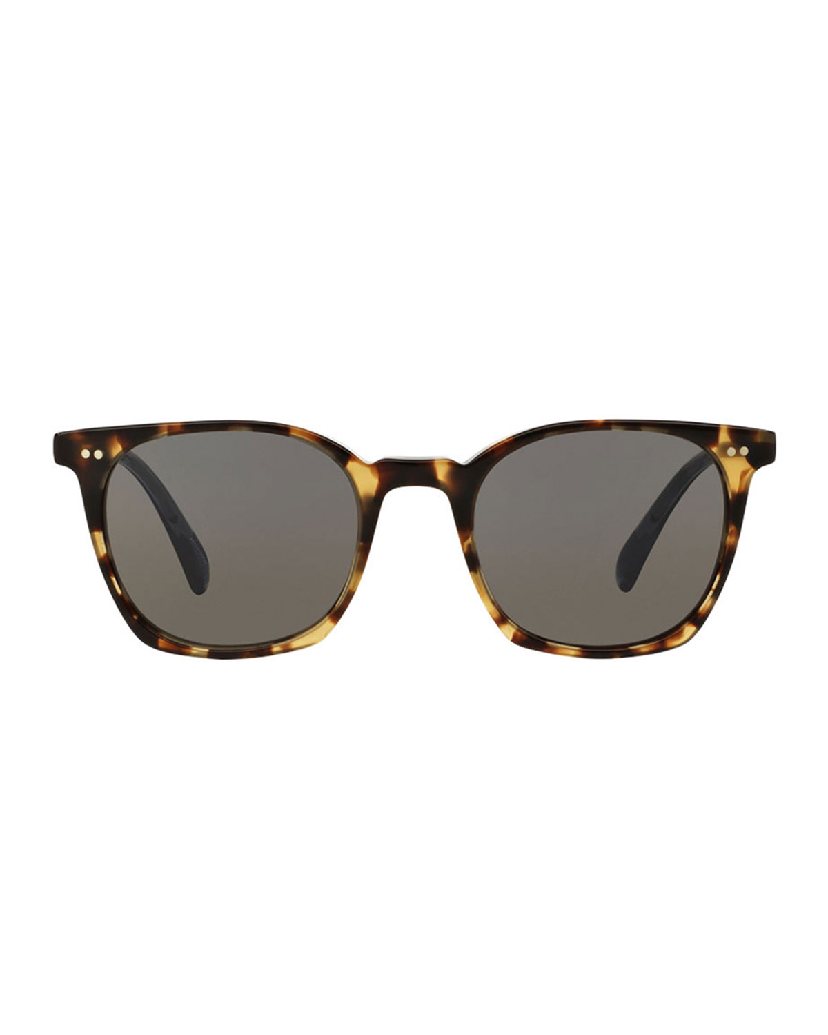 L.A. Coen Square Monochromatic Sunglasses, Hickory Tortoise