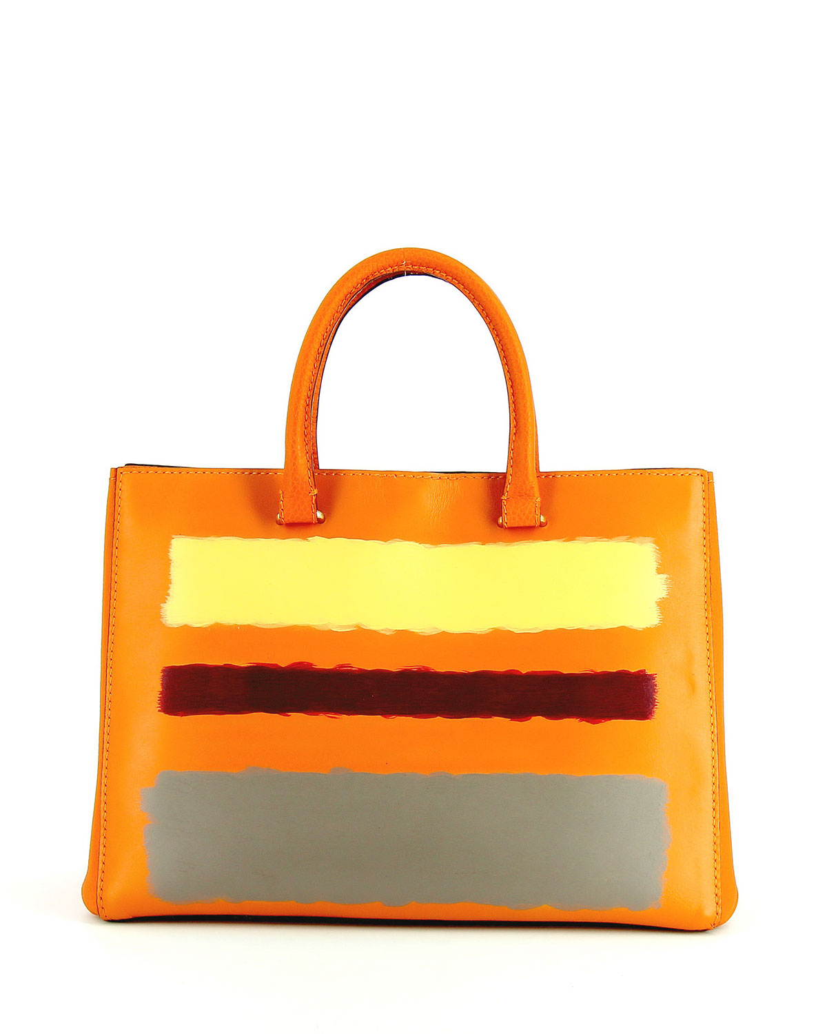 Rothko Pandora Leather Tote Bag, Tangerine