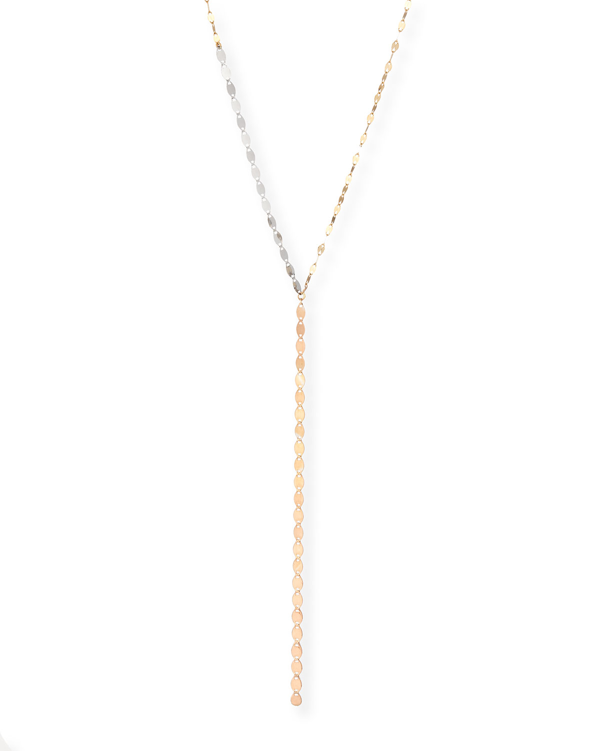 Tri Nude Lariat Disc Necklace