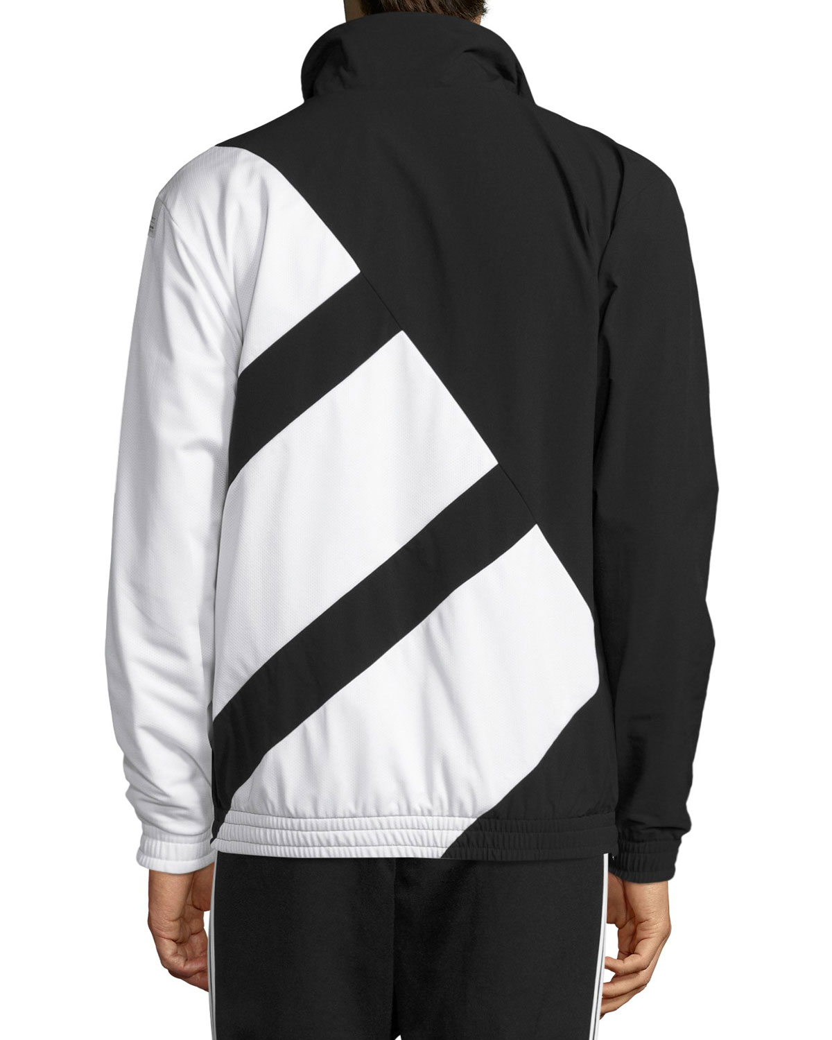 Bold Stripe Track Jacket, Black