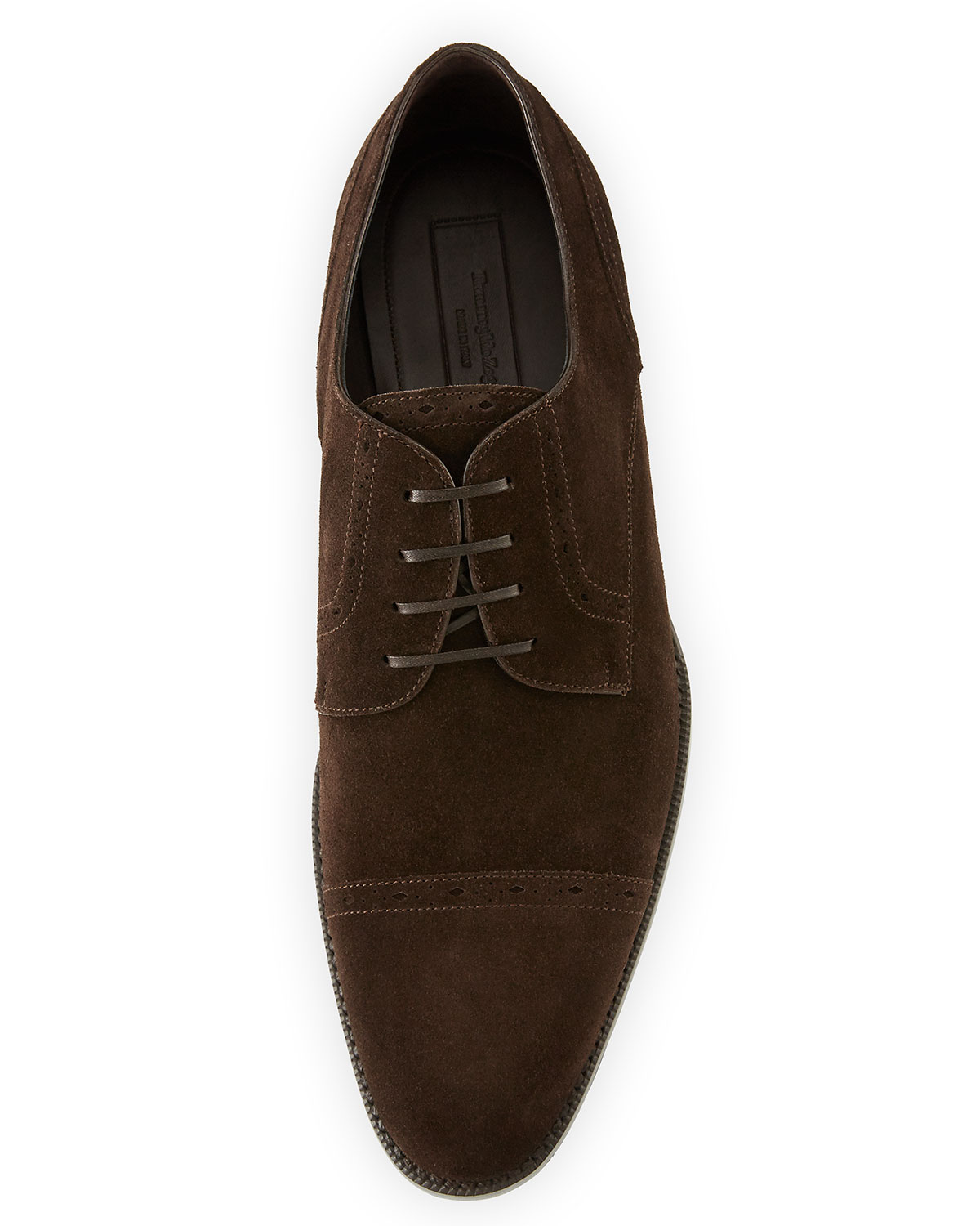 Garonne Cap-Toe Suede Derby Shoe, Brown