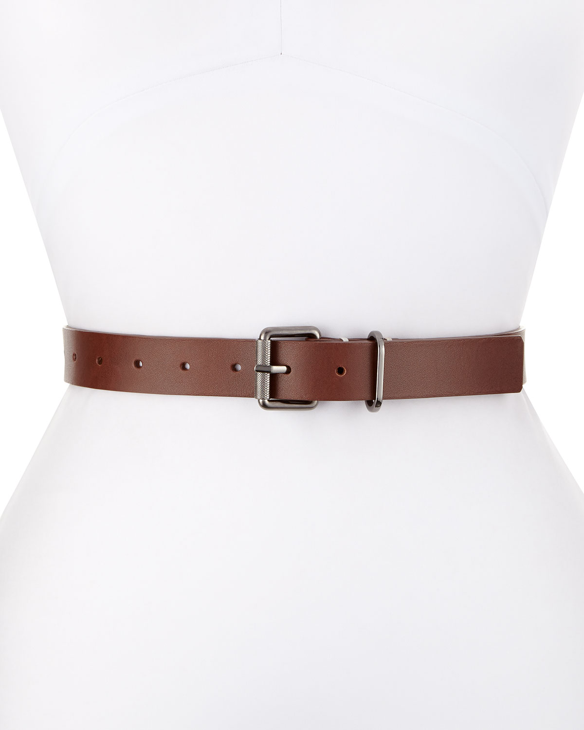 Runway Leather Belt, Brown