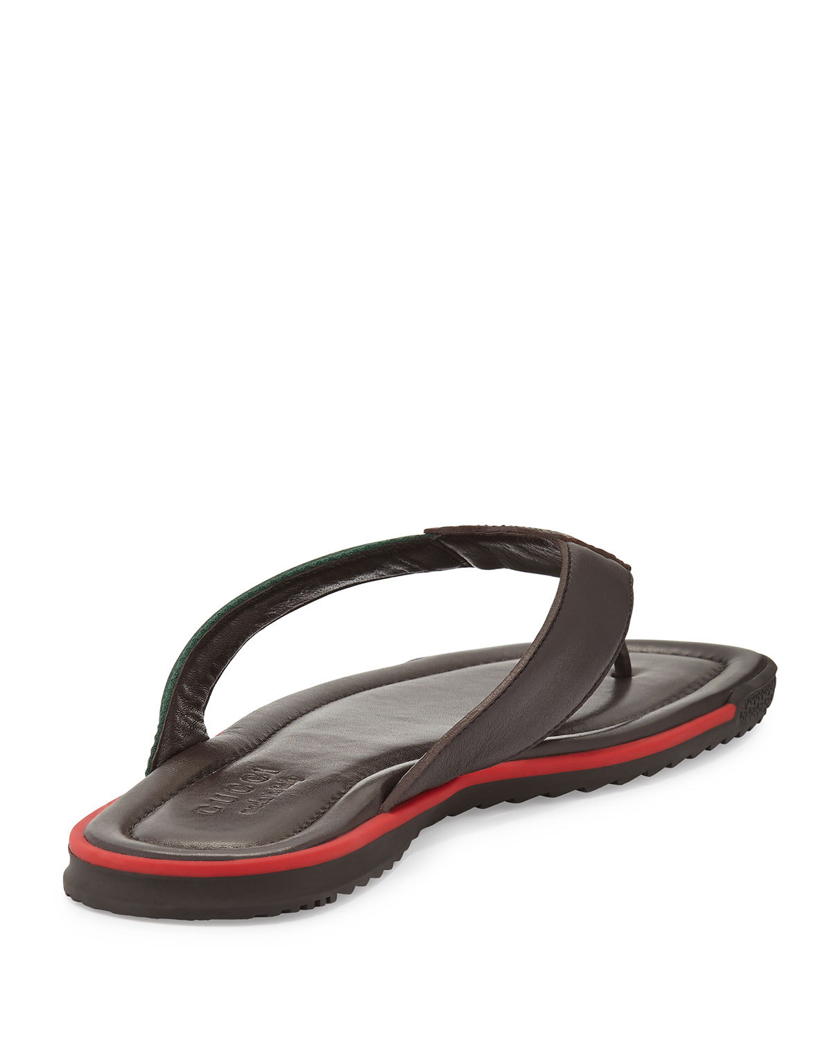 leather thong sandal, brown